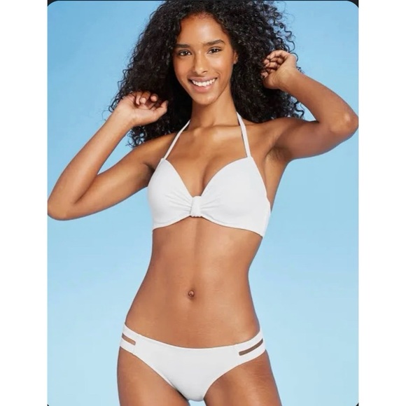 NWT Shade & Shore White Underwire Bikini Top 34C - Picture 10 of 12